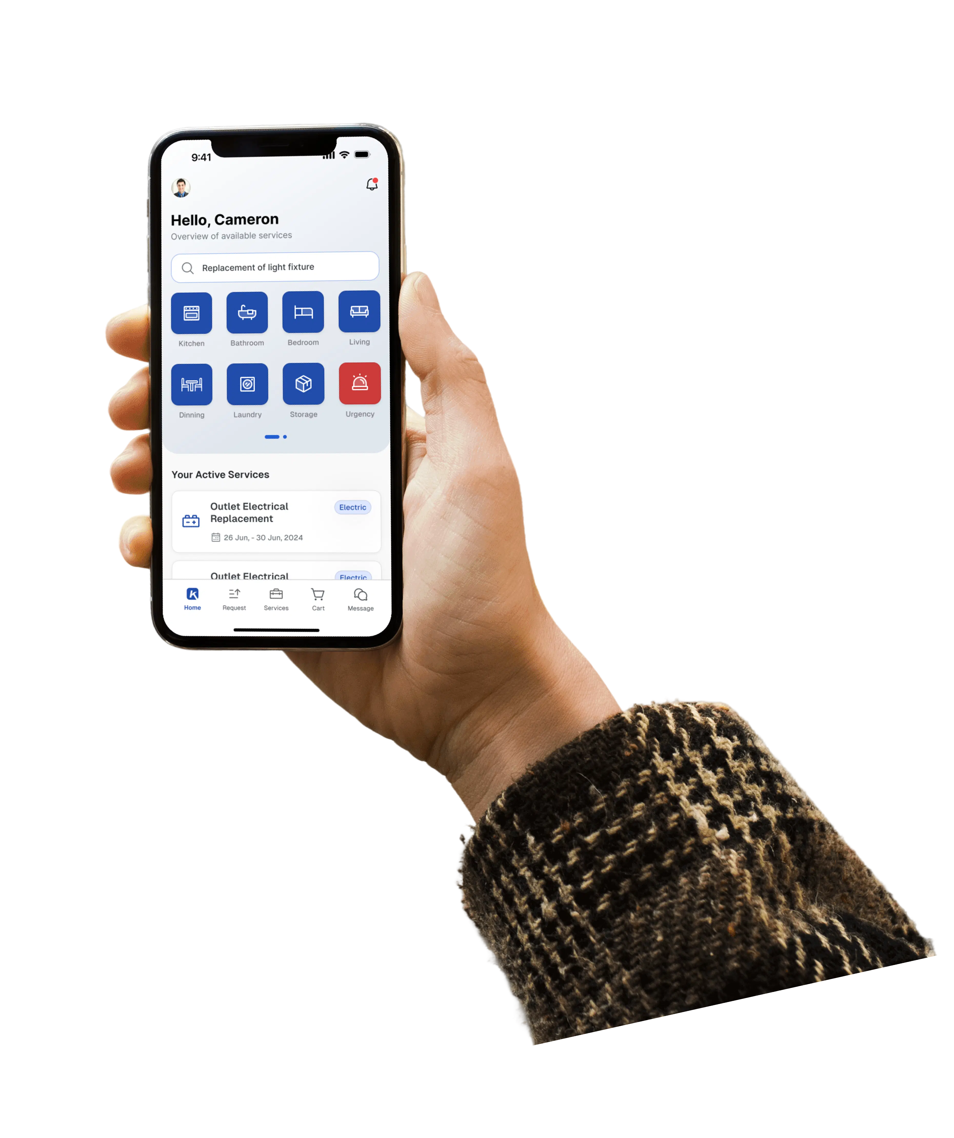 App in hand